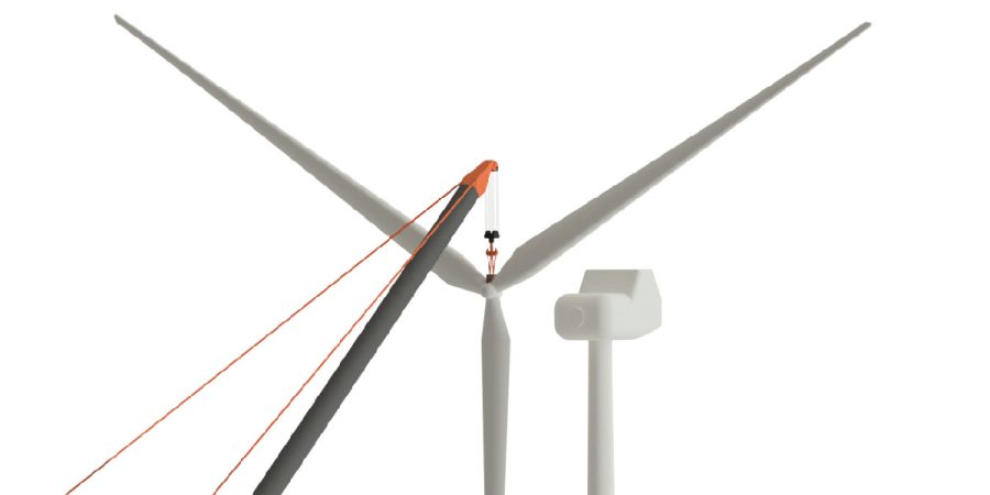 crane for lifting offshore wind turbine generators